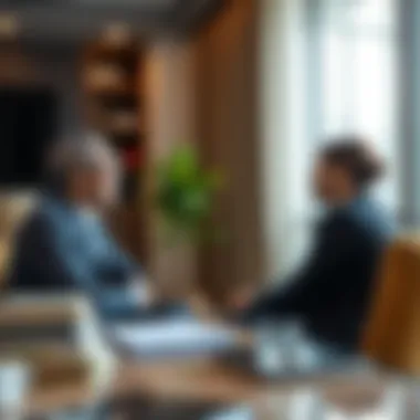 Professional Consultation on Dubai's Real Estate Market Real estate agent discussing with clients in an office