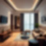 Modern studio apartment interior in Rashidiya