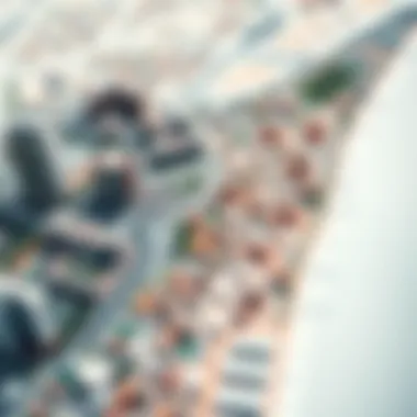 A detailed map of Dubai highlighting various residential districts