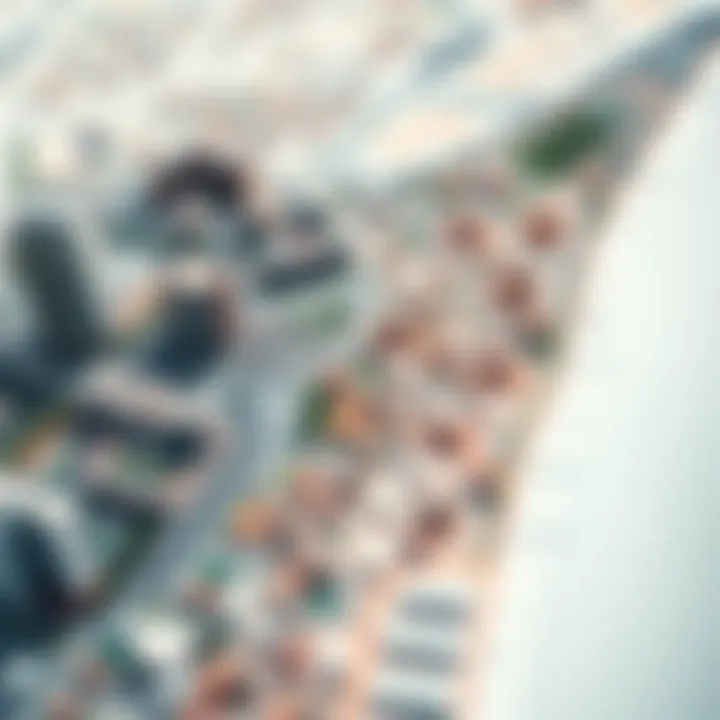 A detailed map of Dubai highlighting various residential districts