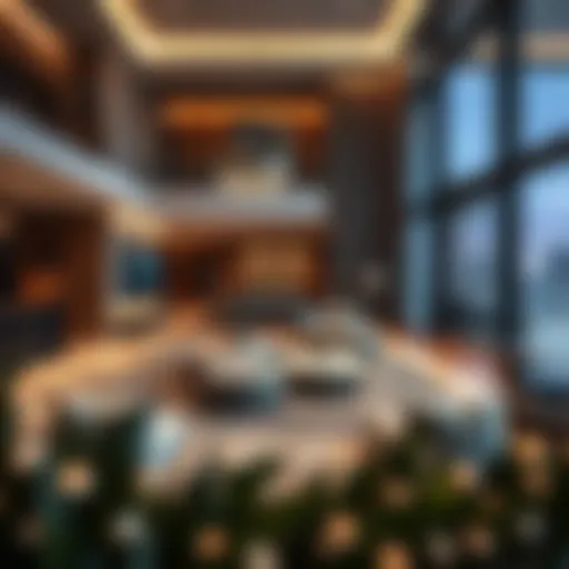 Luxurious living space showcasing modern design in Dubai