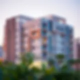 Modern apartment building in Bani Yas neighborhood