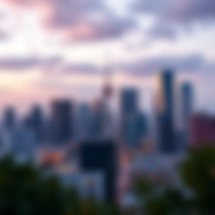 Stunning skyline view of Shakhbout, showcasing modern architecture