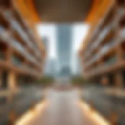 Modern architectural design of Rihan Heights Tower B