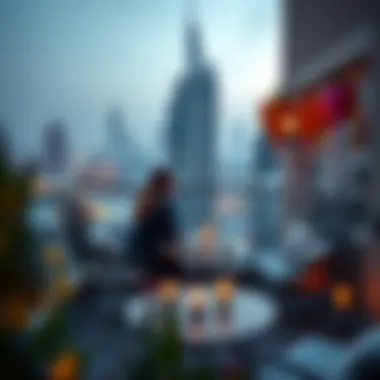 Cozy balcony setup for couples in Dubai