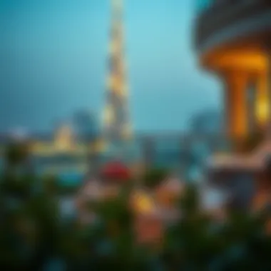 Romantic dinner setup at a Dubai hotel