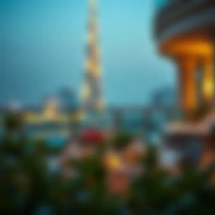 Romantic dinner setup at a Dubai hotel