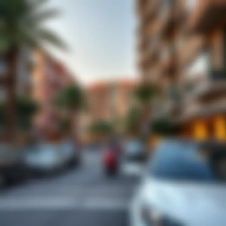 Vibrant neighborhood scene in Jumeirah Beach Residence