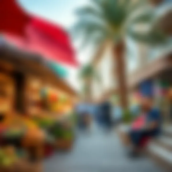 Local market scene highlighting lifestyle amenities in Rukan 3