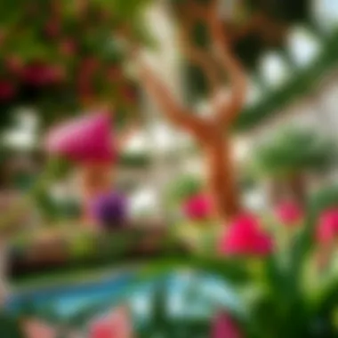 The lush greenery and intricate design of the Dubai Miracle Garden