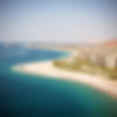 Breathtaking Coastline of Saadiyat Island Panoramic view of Saadiyat Island's coastline