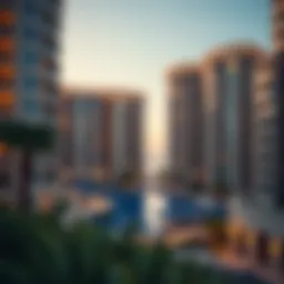 Stunning architectural design of residential buildings in Jumeirah