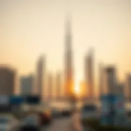 Modern skyscrapers symbolizing Dubai's real estate market