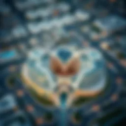Stunning aerial view of Ora Dubai showcasing its architectural elegance