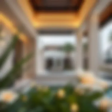 Architectural detail of a modern villa in Jebel Ali