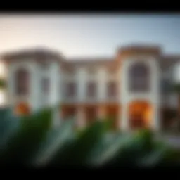 Stunning exterior view of The Magnolias showcasing architectural elegance