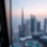 Modern Architecture of Dubai Skyline Panoramic view of Dubai skyline showcasing modern architecture