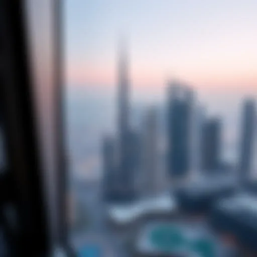 Modern Architecture of Dubai Skyline Panoramic view of Dubai skyline showcasing modern architecture