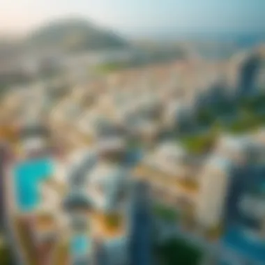 Aerial Perspective of Arjan's Development Aerial view of Arjan highlighting its growth and development
