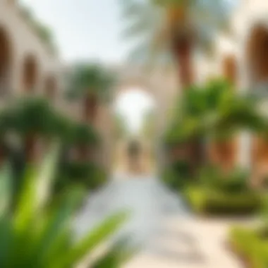 Architectural beauty and garden design in Dubai