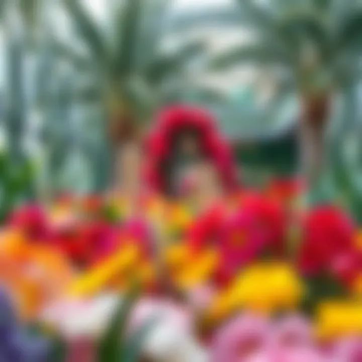 Vibrant floral display in a Dubai garden