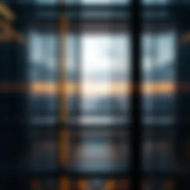 Architectural details of Park Central Tower showcasing modern design