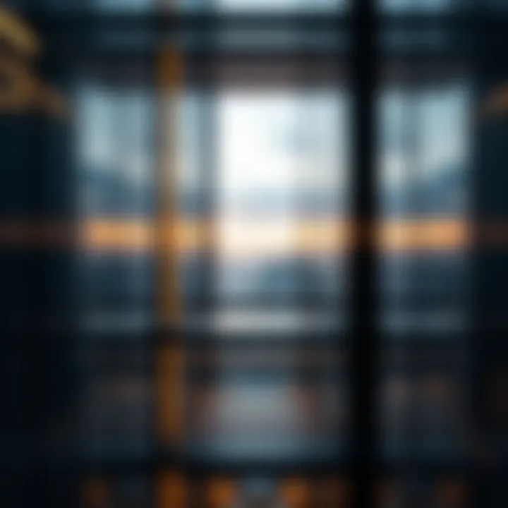 Architectural details of Park Central Tower showcasing modern design