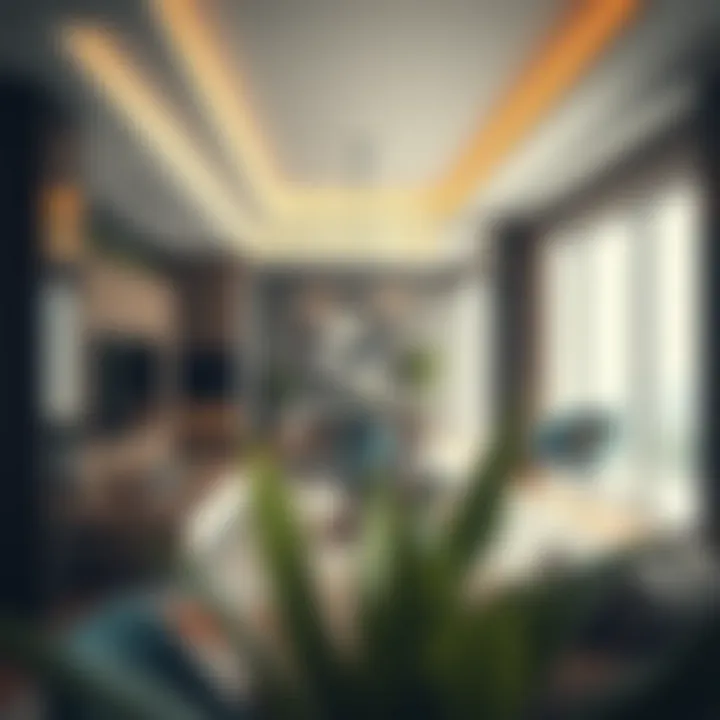 Luxurious living space within Park Tower highlighting modern interiors