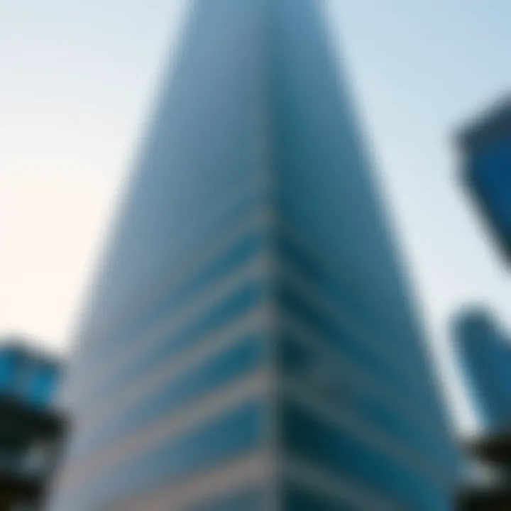 Innovative Facade of the Pinnacle Tower Close-up of the Pinnacle Tower's innovative facade
