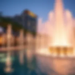 The stunning Fountain Walk at The Pointe, showcasing artistic water displays