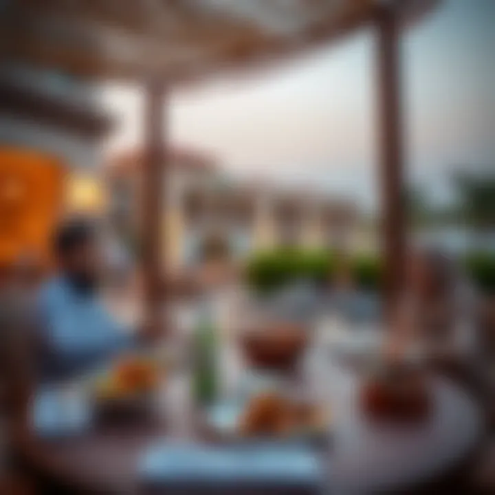 Dining experience at a resort in Al Ain with local cuisine