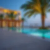 Serene Poolside Retreat in Al Ain Luxurious resort poolside view in Al Ain