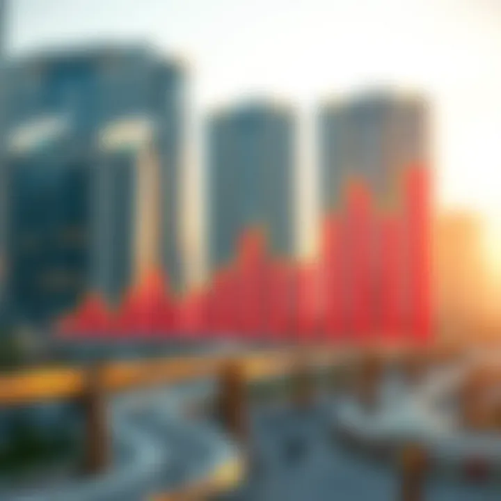 Graph illustrating real estate market trends in Dubai