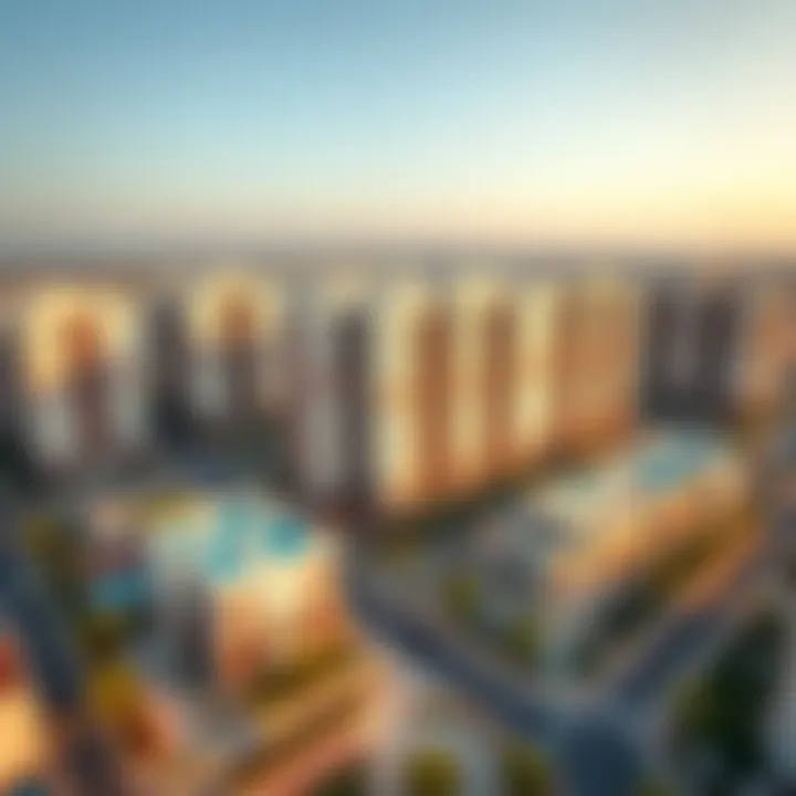 Modern Residential Development Aerial view of a modern residential development in Dubai