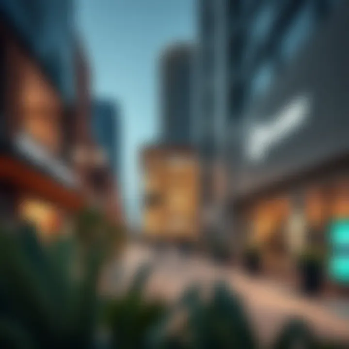 Trendy Shopping and Leisure Area Trendy shopping and leisure area in a Dubai city segment