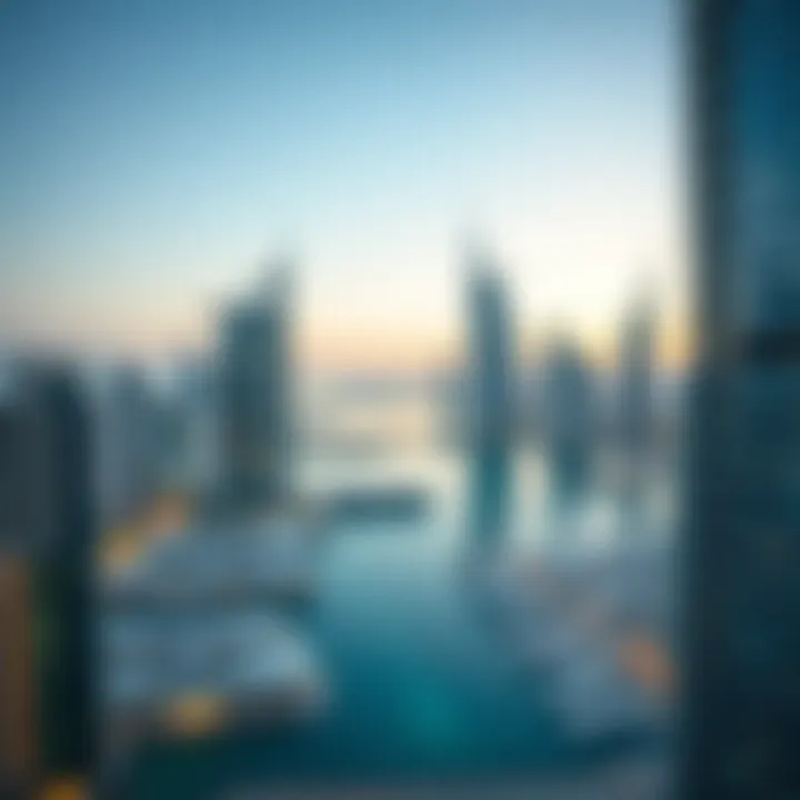 Stunning view of Dubai Marina from the hotel