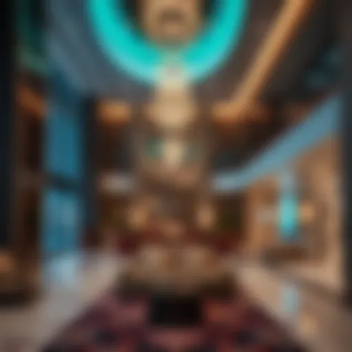 Luxurious lobby at Wyndham Dubai Marina