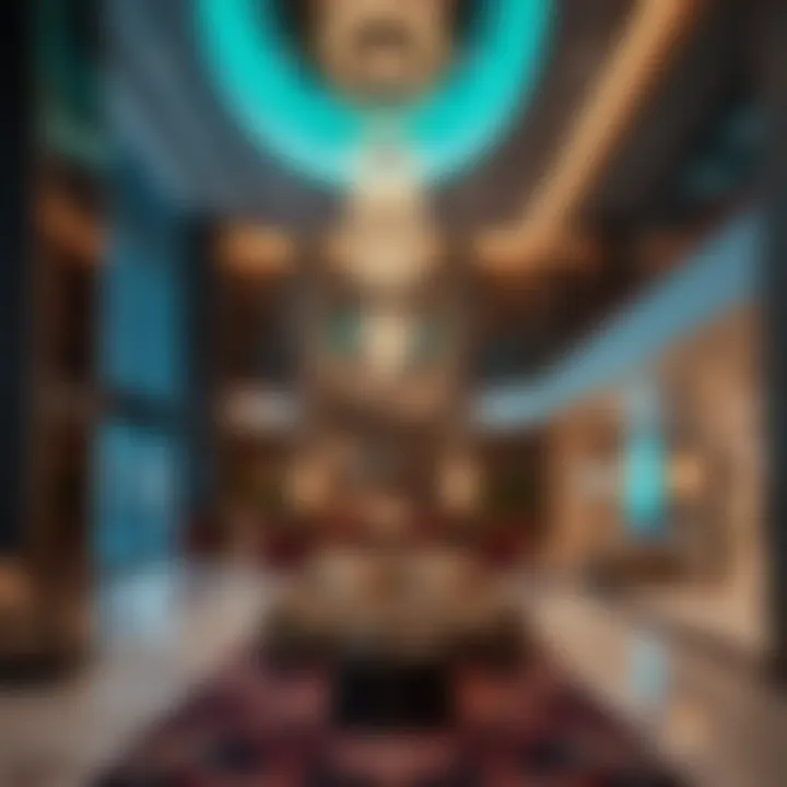 Luxurious lobby at Wyndham Dubai Marina