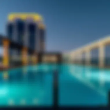 Rooftop Pool Area at Wyndham Dubai Marina Wyndham Dubai Marina rooftop pool area