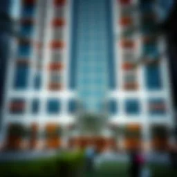 Exterior view of the Zabeel Building showcasing its modern design