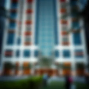 Exterior view of the Zabeel Building showcasing its modern design