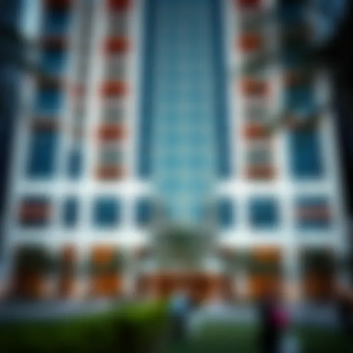 Exterior view of the Zabeel Building showcasing its modern design