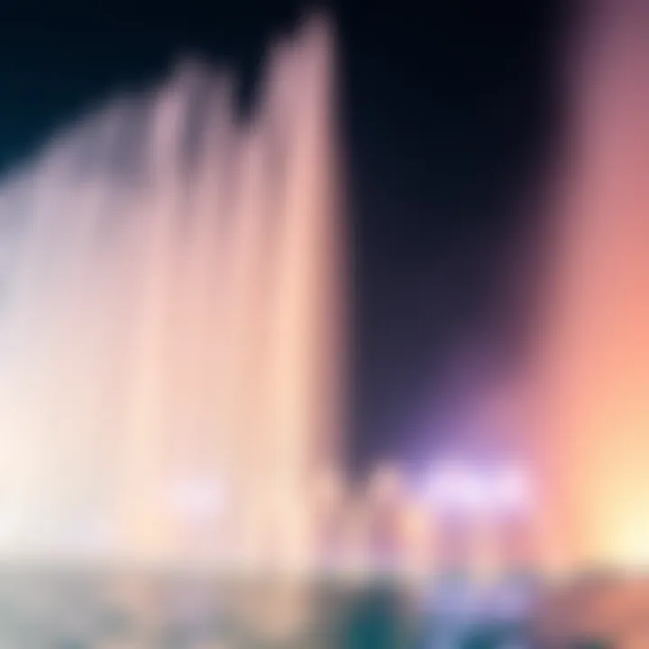 Dubai Fountain: A Captivating Water Display The stunning view of the Dubai Fountain dance performance