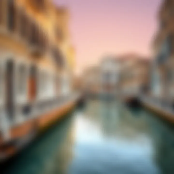 Canals and Architecture in Dubai's Venice Stunning canals reflecting Venetian-style architecture in Dubai