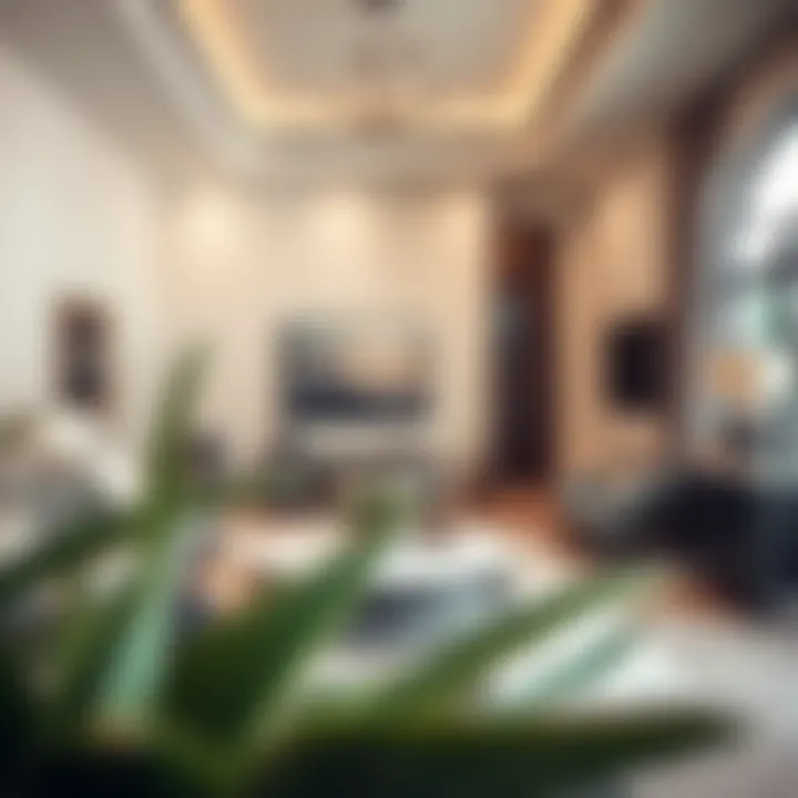 Elegant Living Room of a Villa Cozy living room interior of a villa