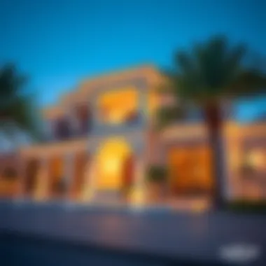 Stunning Villa Facade in Al Siouh Luxurious villa exterior in Al Siouh