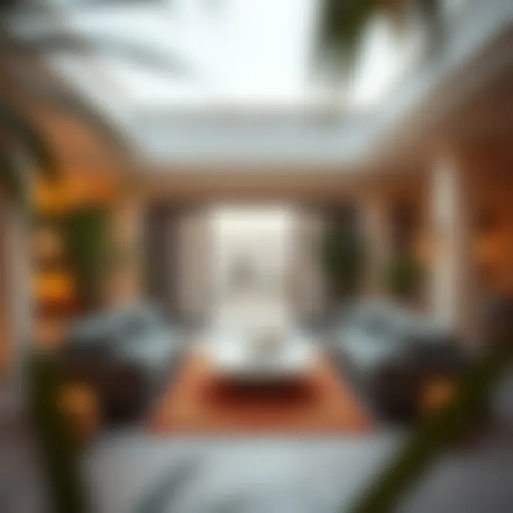 Beautiful outdoor space of a villa in Dubai