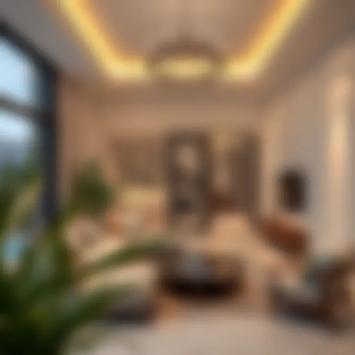 Cozy interior of a modern villa available for rent