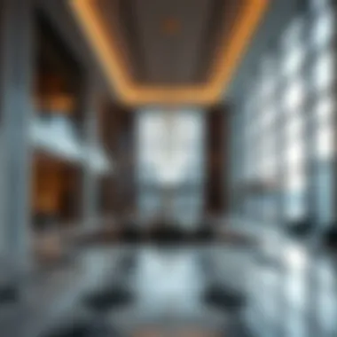 Grand Lobby of Vista Tower Luxurious lobby interior of Vista Tower