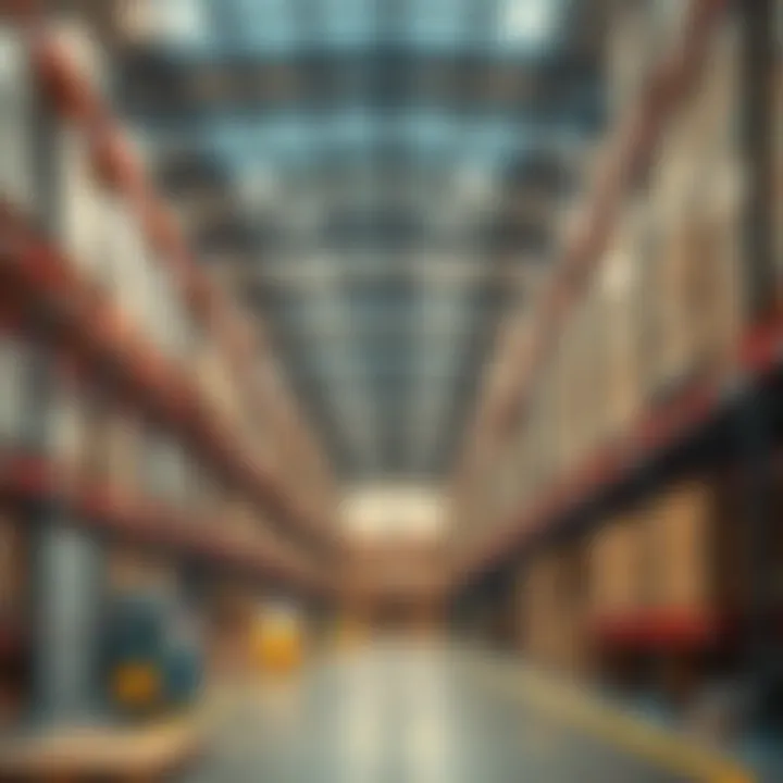 Modern Warehouse Solutions in Al Quoz A modern warehouse interior highlighting storage solutions and logistics management